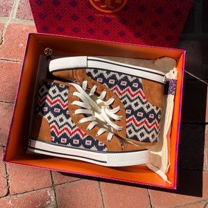 Tory Burch Noah Zig Zag High Tops NWT